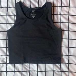 GapFit Teen black racerback cropped tanktop girls 14-16 women's small